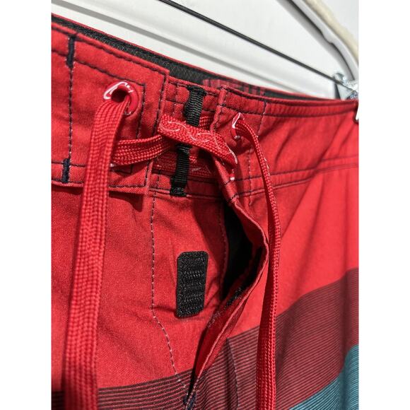 O'Neill Men’s Board Shorts Beach Surf Swim Ocean Y2K Striped Red/Blue Size 40 - Picture 9 of 12